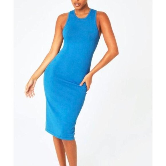 Miaou Akira Blue Cutout Bodycon Midi Dress - Size S - Picture 1 of 8